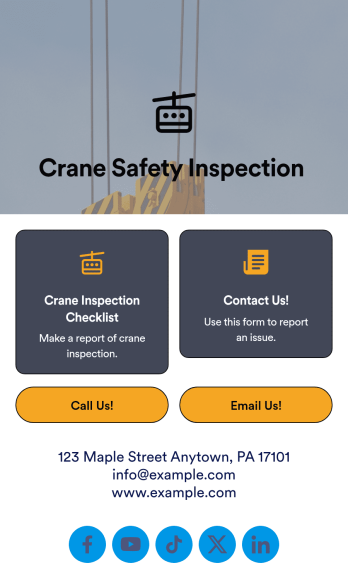Crane Inspection App Template