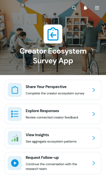 Creator Ecosystem Survey App Template
