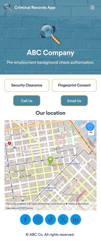 Criminal Records App Template
