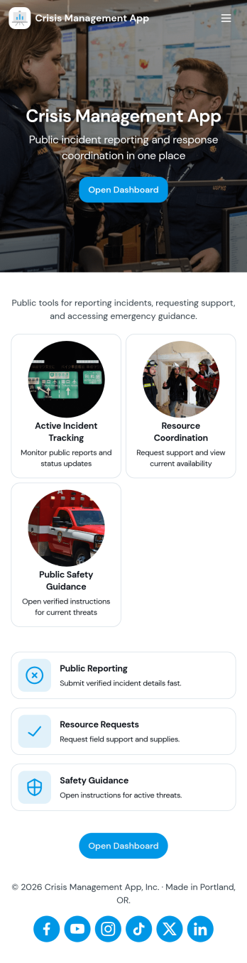 Crisis Management App Template