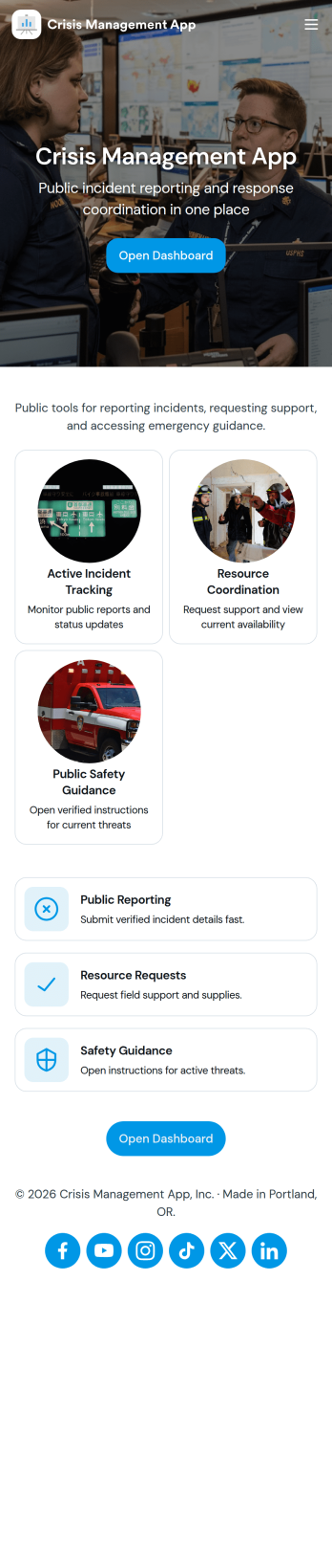 Crisis Management App Template