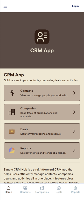 CRM App Template