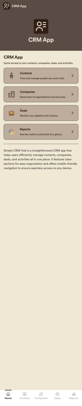 CRM App Template