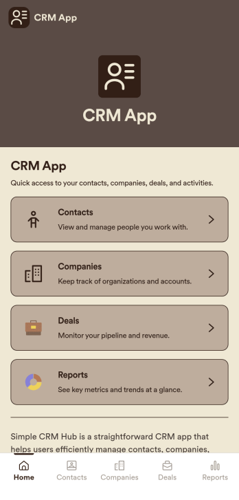CRM App Template