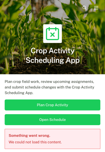 Crop Activity Scheduling App Template
