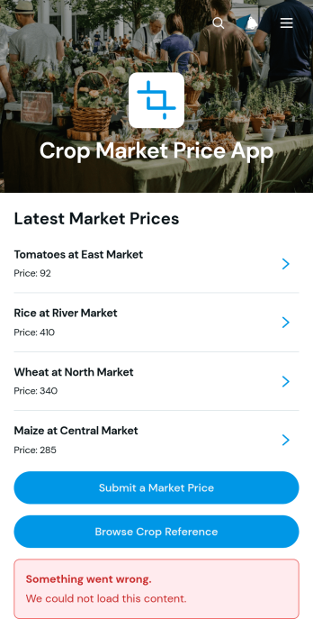 Crop Market Price App Template