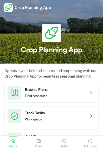 Crop Planning App Template