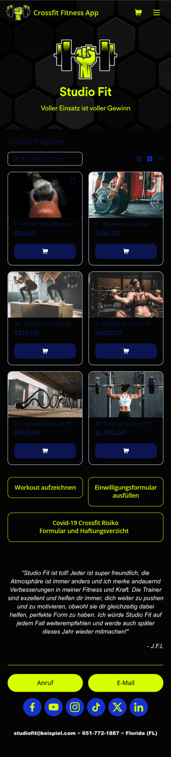 Crossfit Fitness App