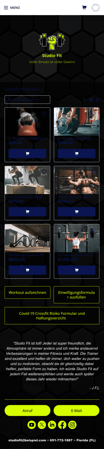 Crossfit Fitness App Template