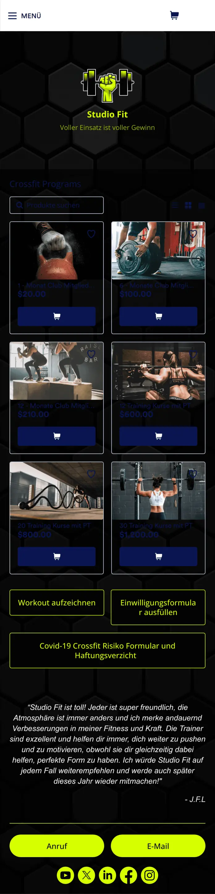 Crossfit Fitness App