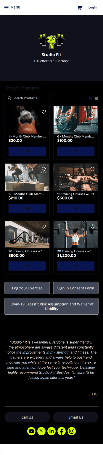 Crossfit Fitness App Template
