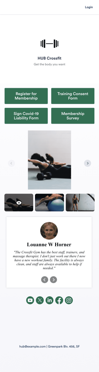 Crossfit Studio Management App Template