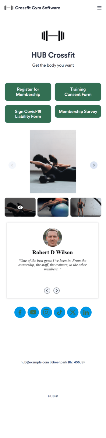 Crossfit Studio Management App Template