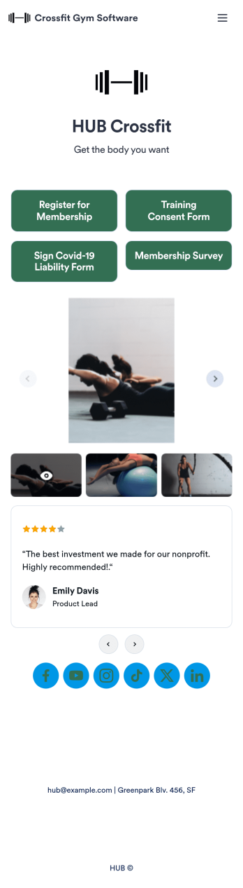 Crossfit Studio Management App Template