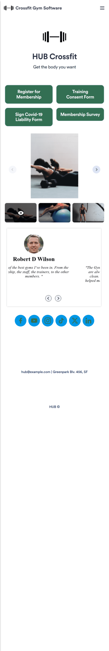 Crossfit Studio Management App Template