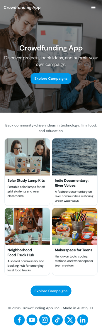 Crowdfunding App Template