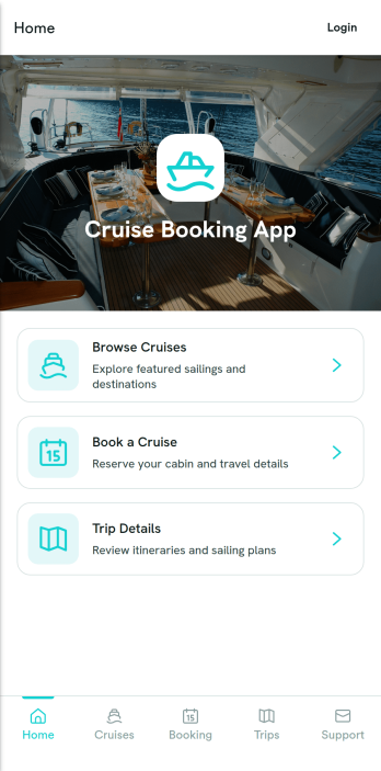 Cruise Booking App Template