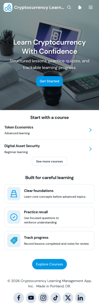 Cryptocurrency Learning Management App Template