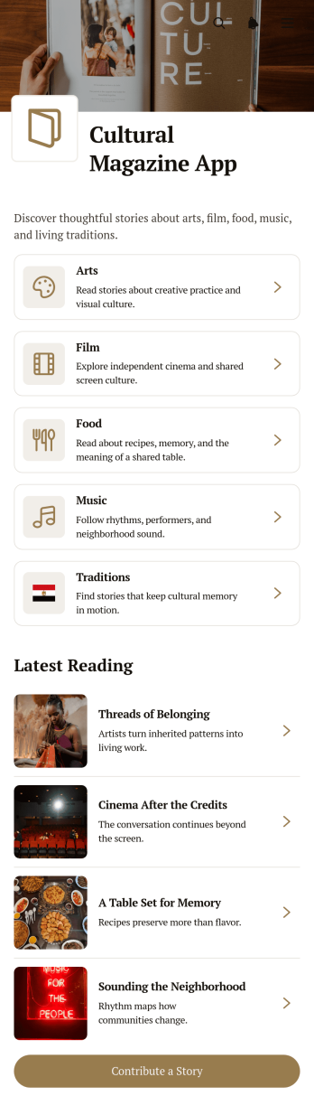 Cultural Magazine App Template