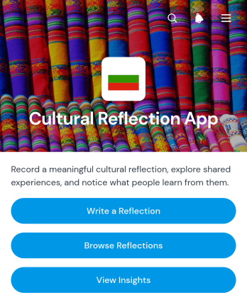 Cultural Reflection App Template