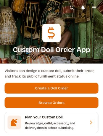 Custom Doll Order App Template