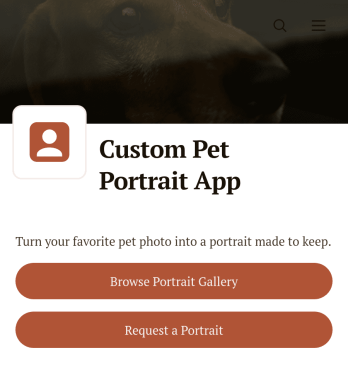 Custom Pet Portrait App Template