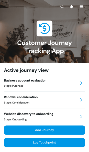 Customer Journey Tracking App Template
