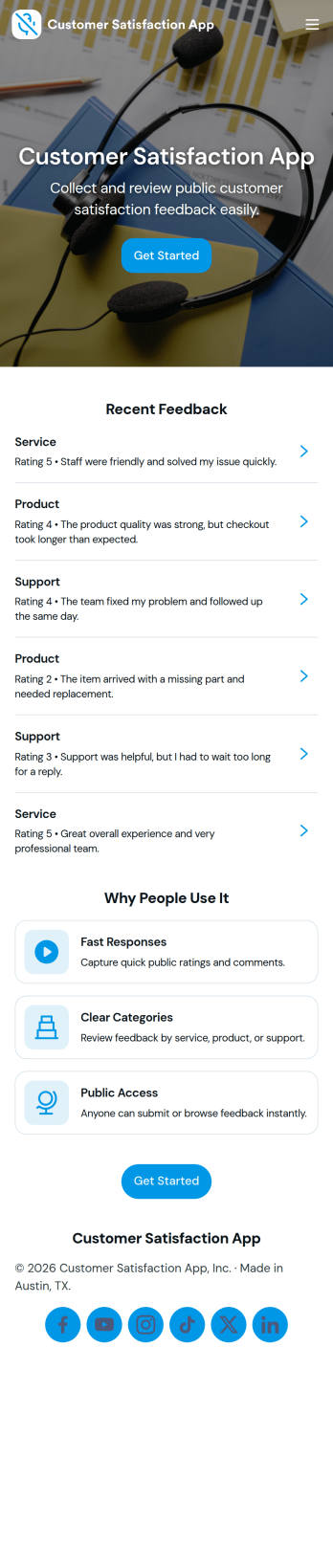 Customer Satisfaction App Template