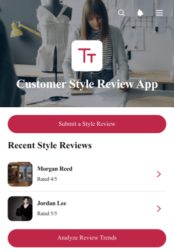 Customer Style Review App Template