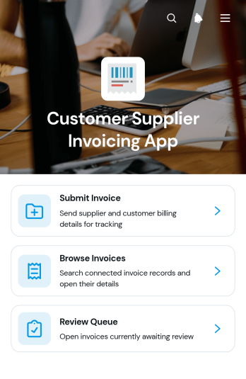 Customer Supplier Invoicing App Template