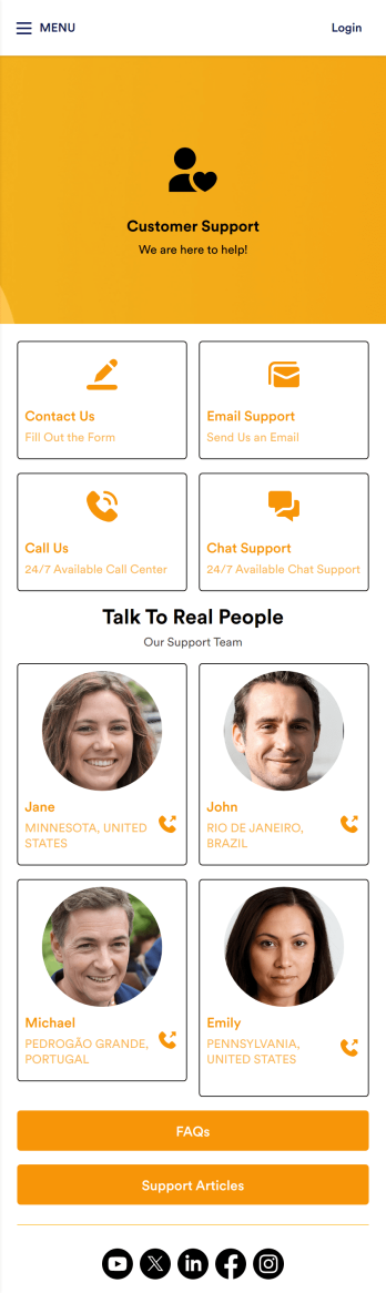 Customer Support App Template