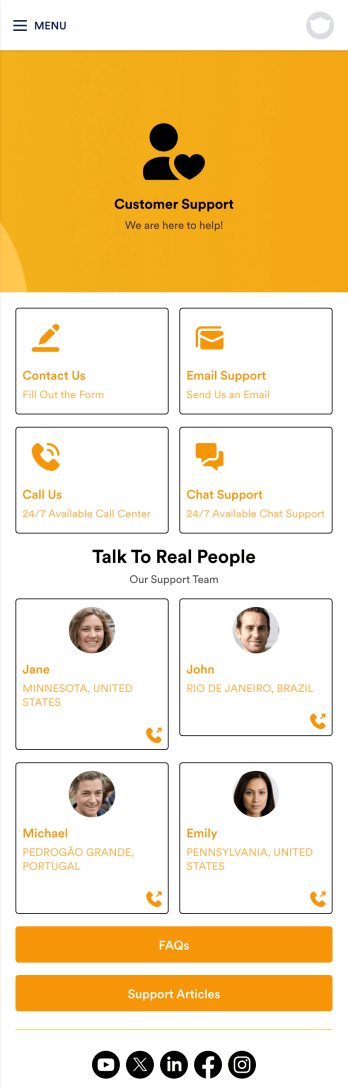 Customer Support App Template
