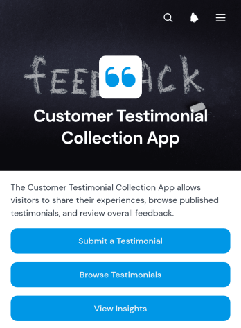 Customer Testimonial Collection App Template