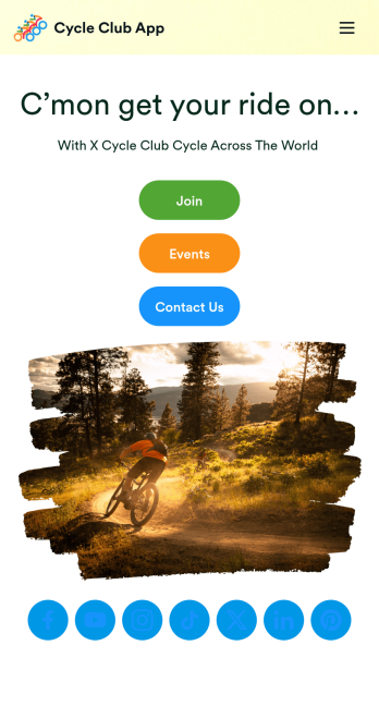 Cycle Club App Template