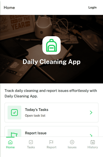 Daily Cleaning App Template