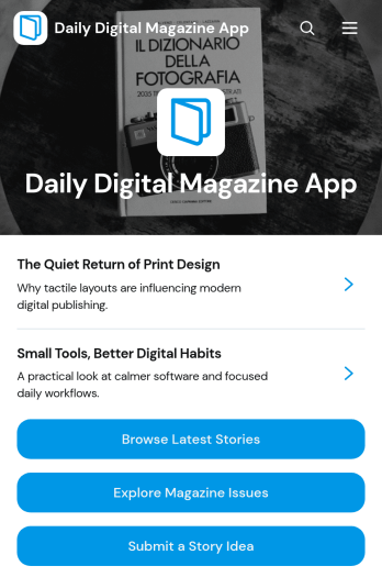 Daily Digital Magazine App Template