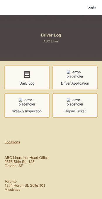 Daily Driver Log App Template