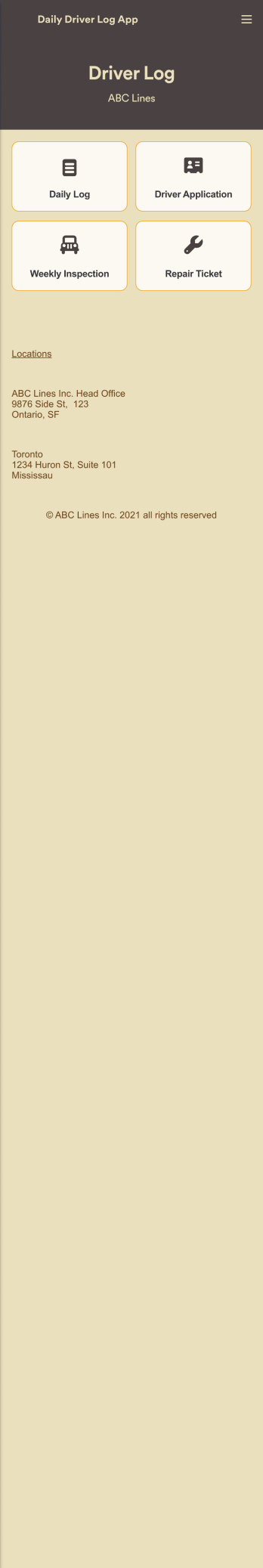 Custom Daily Driver Log App