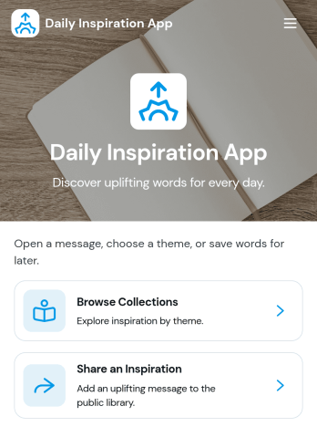 Daily Inspiration App Template