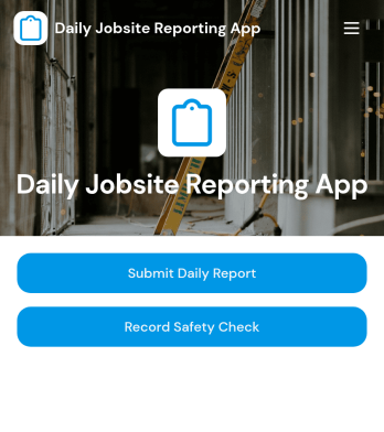 Daily Jobsite Reporting App Template