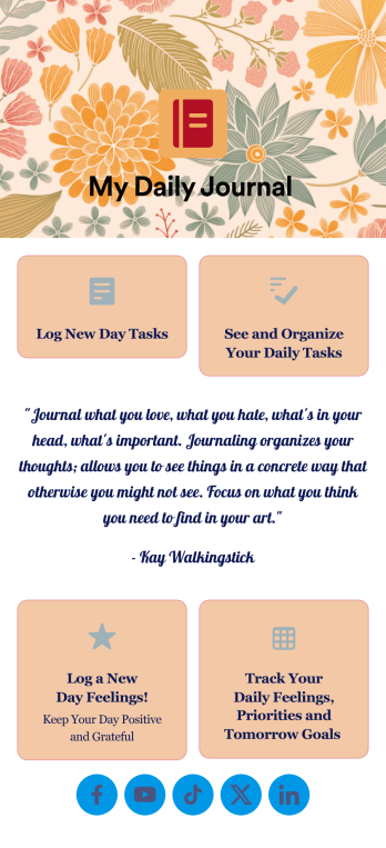 Daily Journal App Template