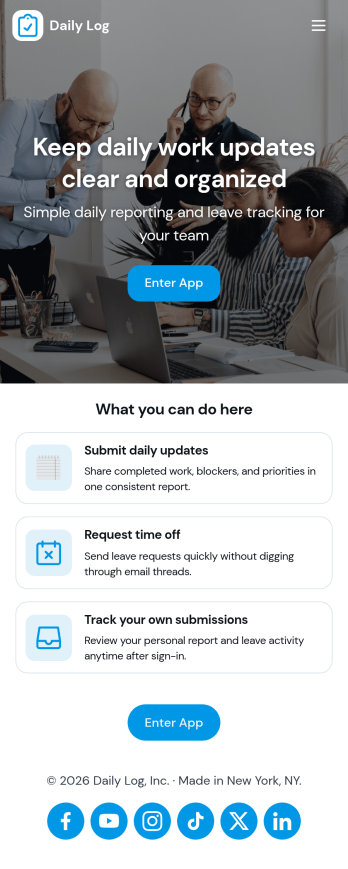 Daily Log App Template
