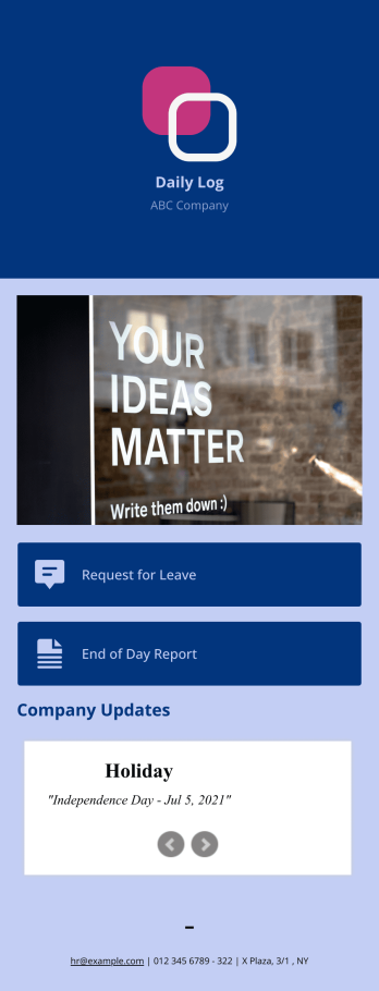 Daily Log App Template