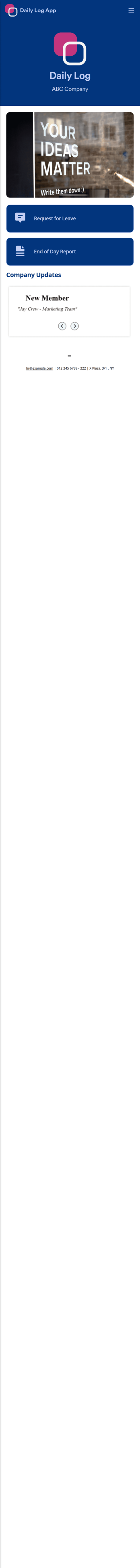 Daily Log App Template
