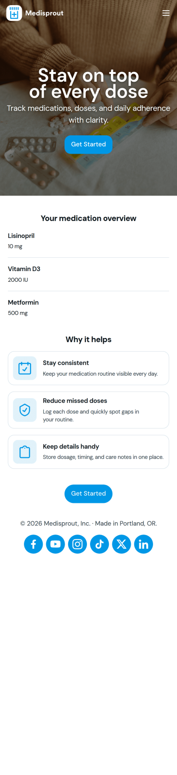 Daily Medication Tracker App Template