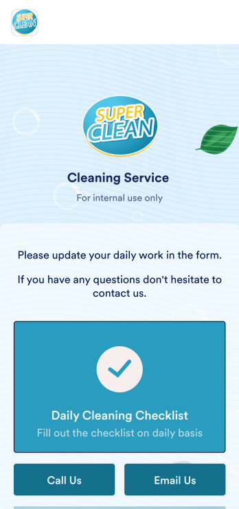 Daily Office Cleaning Checklist App Template