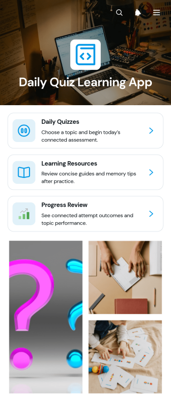 Daily Quiz Learning App Template