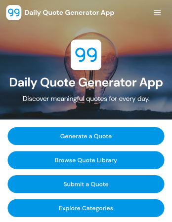 Daily Quote Generator App Template