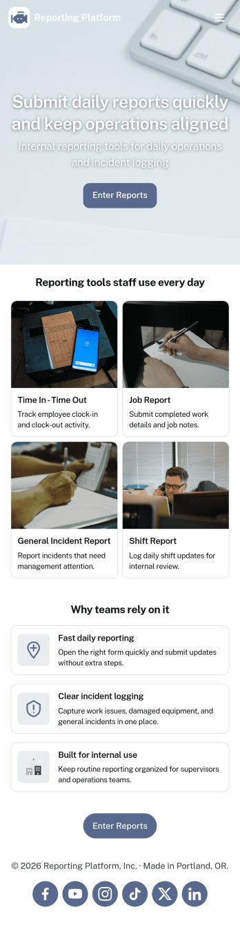Daily Report App Template