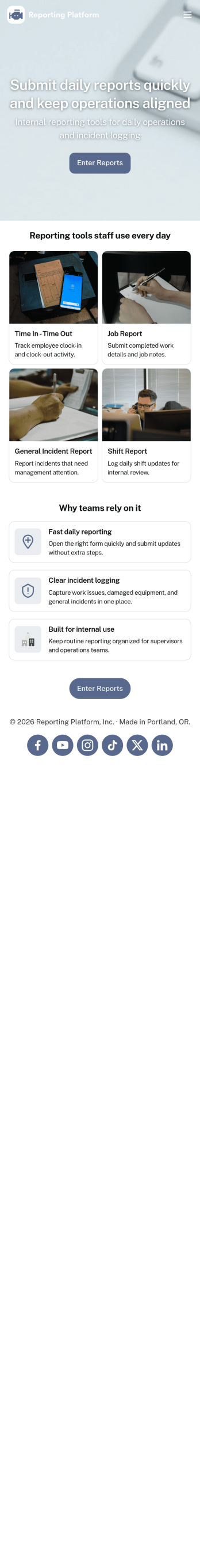 Daily Report App Template